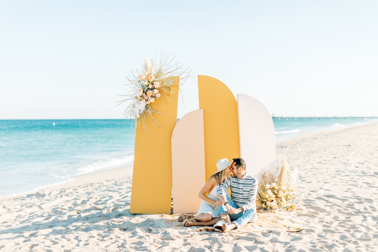 Boho Beach Wedding Inspiration Fort Lauderdale Beach Engagement Photos Finding Light Photography