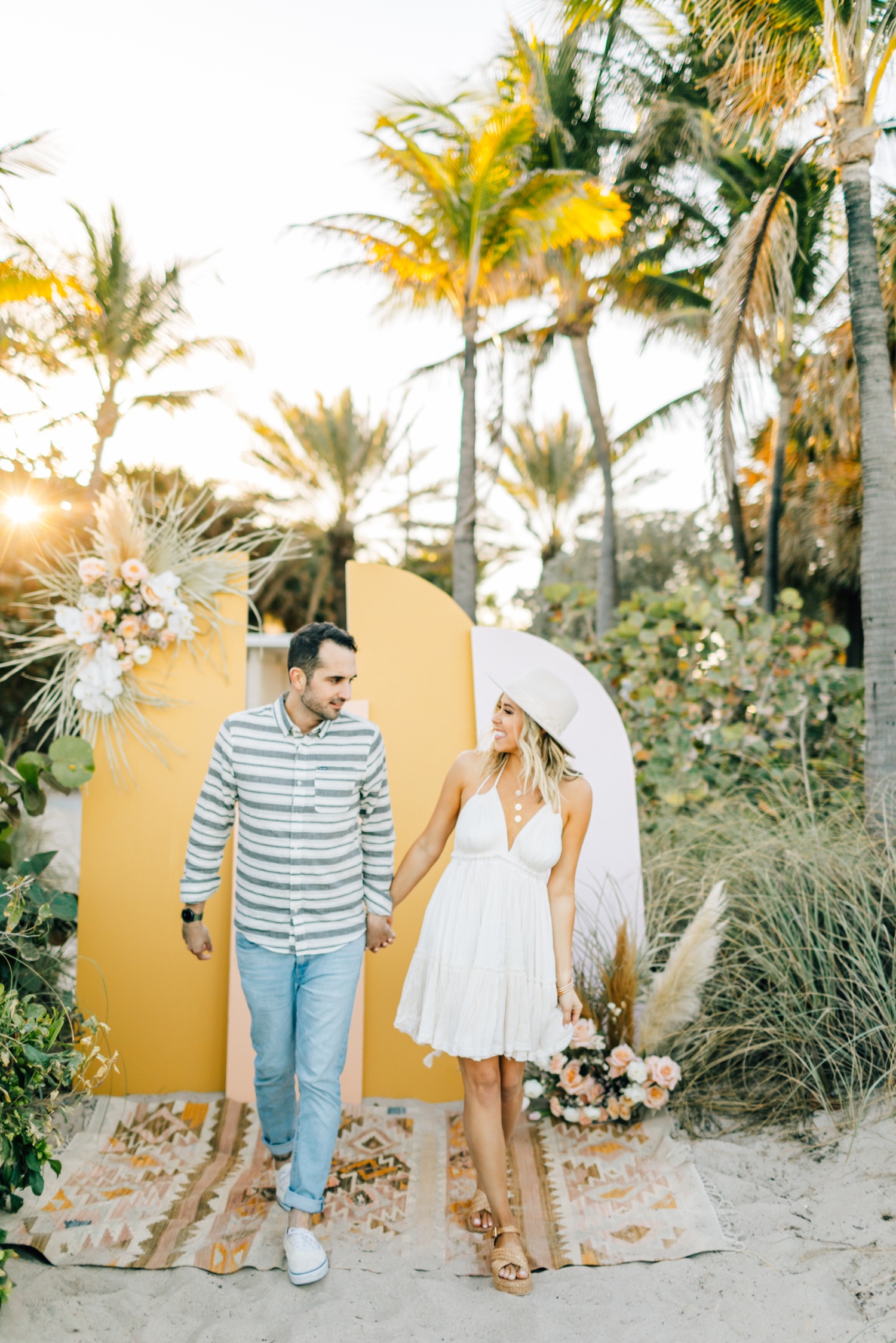 Boho Beach Wedding Inspiration Fort Lauderdale Beach Engagement Photos Finding Light Photography